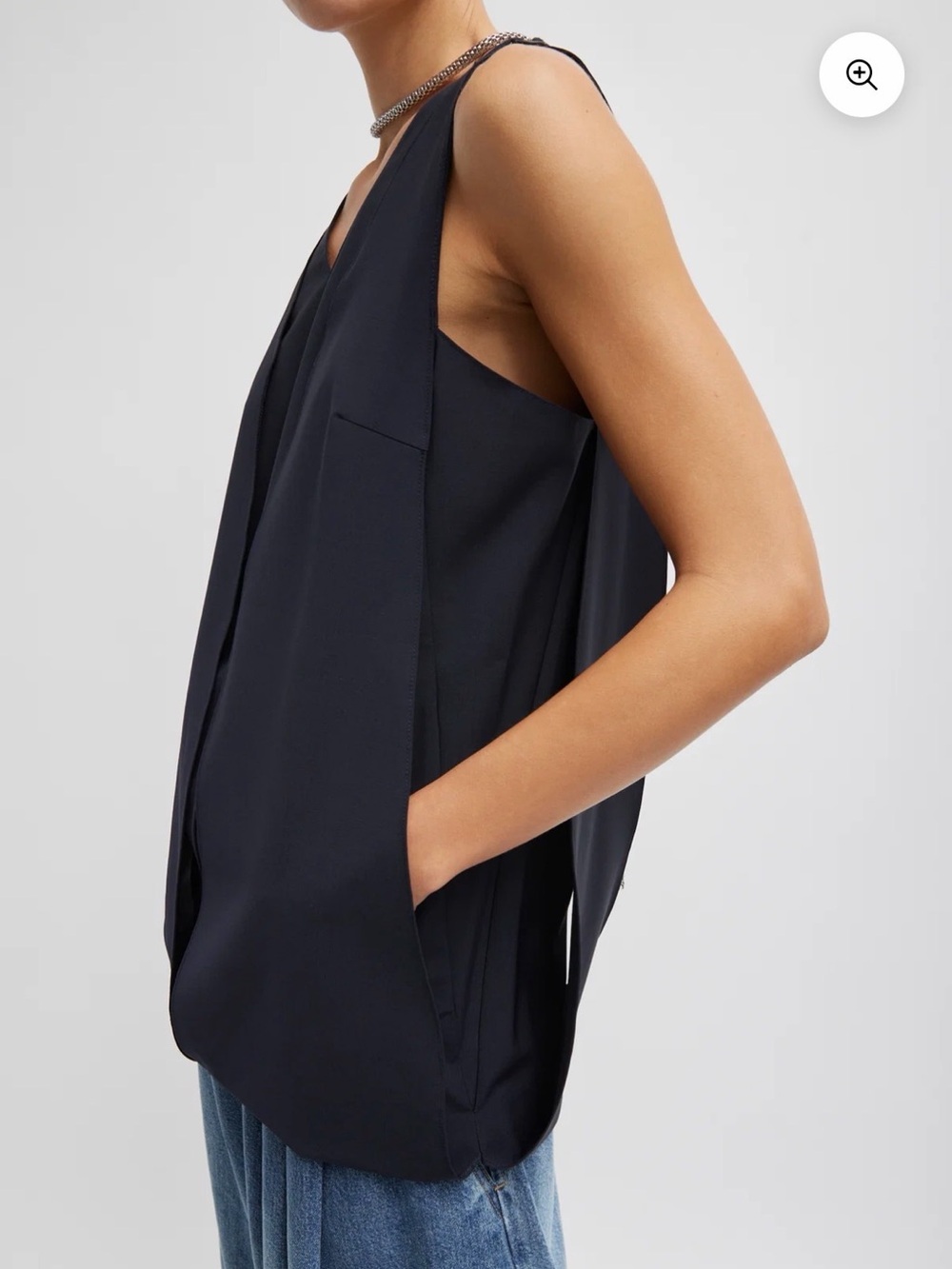 Tibi Tropical Wool Sleeveless Paneled Tunic